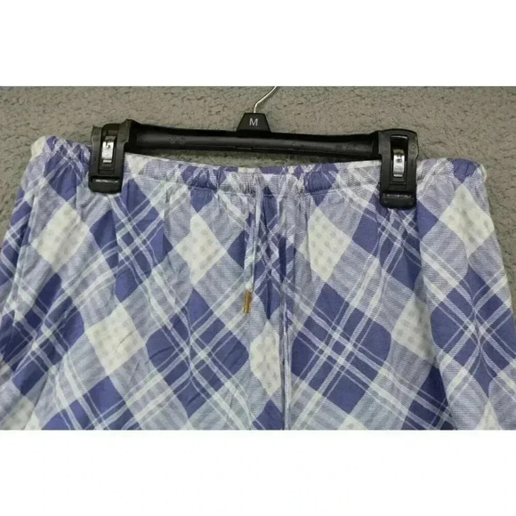 Honeydew Blue Plaid Pajama Set - Women's M - Soft Rayon & Spandex Blend - Picture 10 of 12
